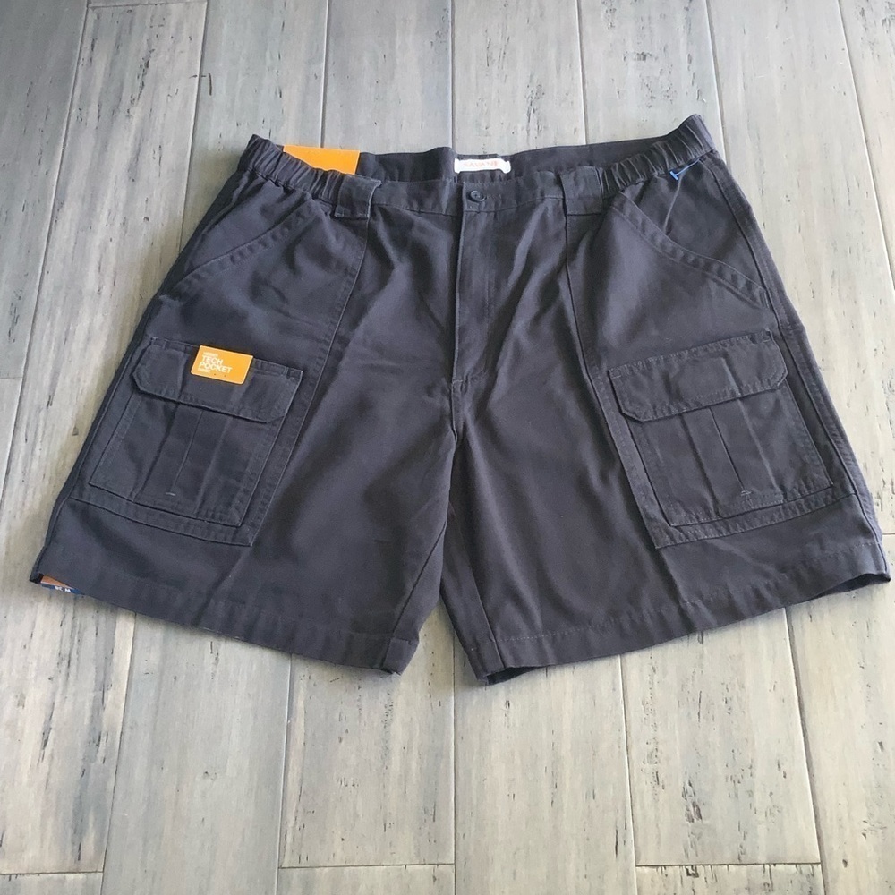 Savane Gray 8” Cargo Hiking Shorts Comfort Waist Tech Pocket Sun Protection 38 - Picture 4 of 11